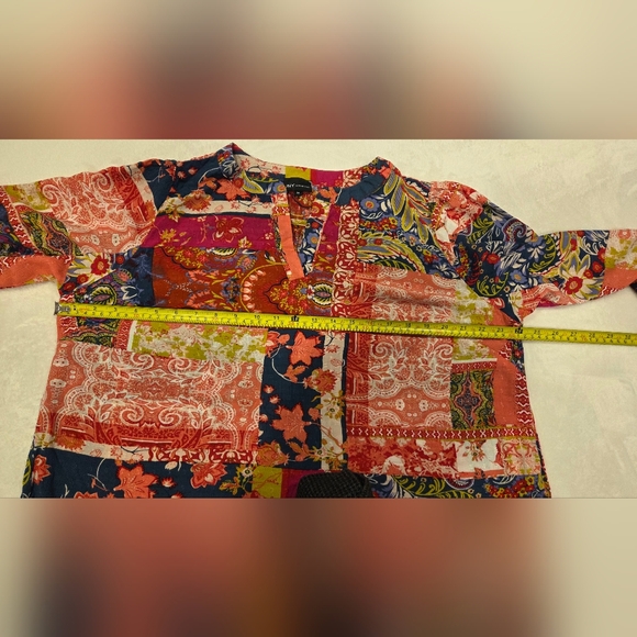 Jones New York Multicolor Patchwork Blouse, Size 1X. - Picture 8 of 13
